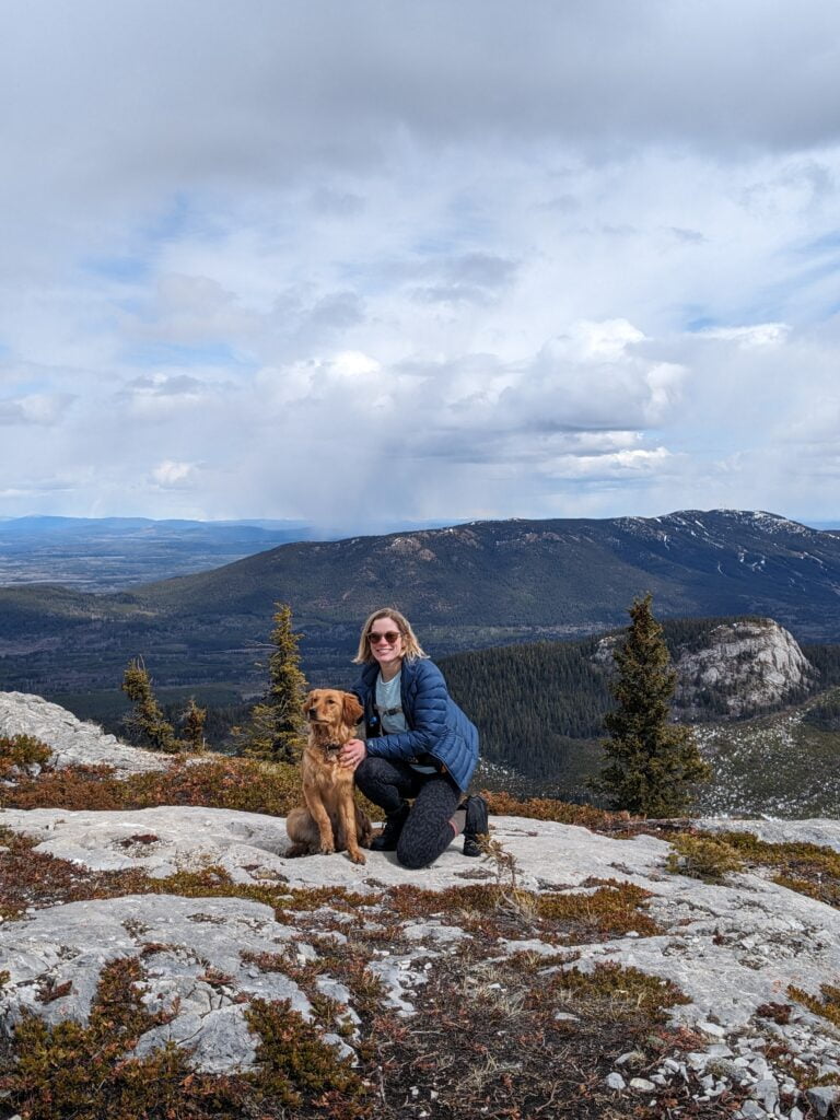 Hiking Mt. Polley with Pepper and Carly.